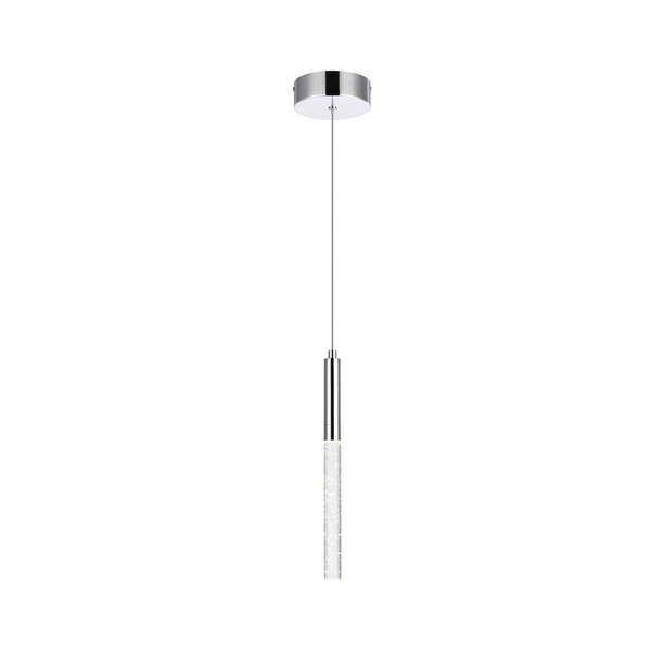 Elegant Lighting Ruelle 1 Light Chrome Pendant 5203D5C